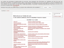 Tablet Screenshot of codes-et-lois.fr